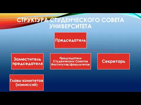 СТРУКТУРА СТУДЕНЧЕСКОГО СОВЕТА УНИВЕРСИТЕТА