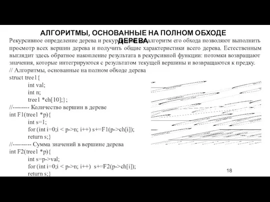 Рекурсивное определение дерева и рекурсивный же алгоритм его обхода позволяют