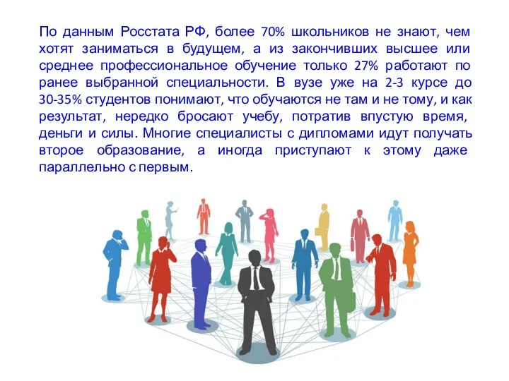 По данным Росстата РФ, более 70% школьников не знают, чем