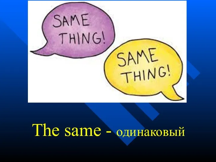 The same - одинаковый