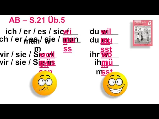 AB – S.21 Üb.5 ich / er / es /