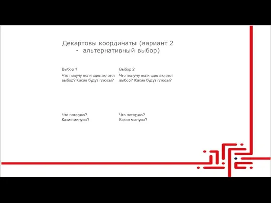 Декартовы координаты (вариант 2 - альтернативный выбор)