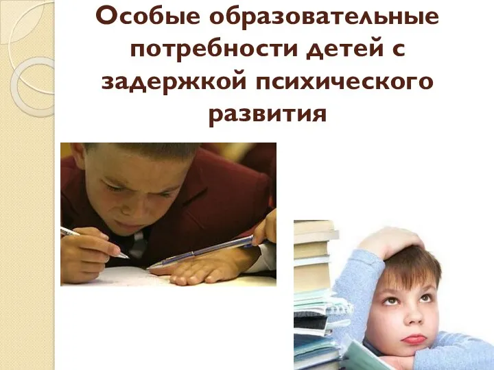 Особые образовательные потребности детей с задержкой психического развития