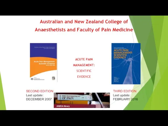 Australian and New Zealand College of Anaesthetists and Faculty of Pain Medicine ACUTE