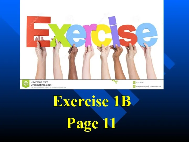 Exercise 1B Page 11