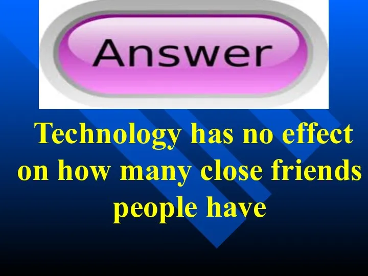 Technology has no effect on how many close friends people have