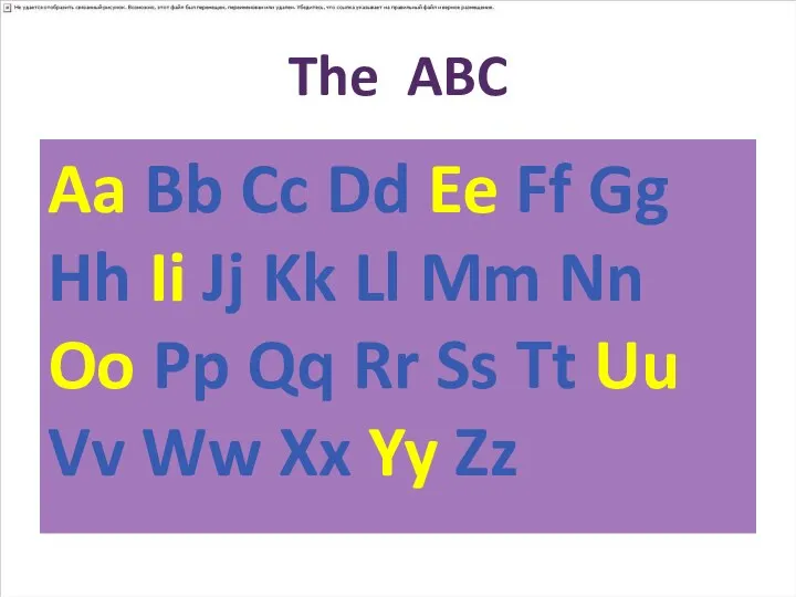 The ABC Aa Bb Cc Dd Ee Ff Gg Hh