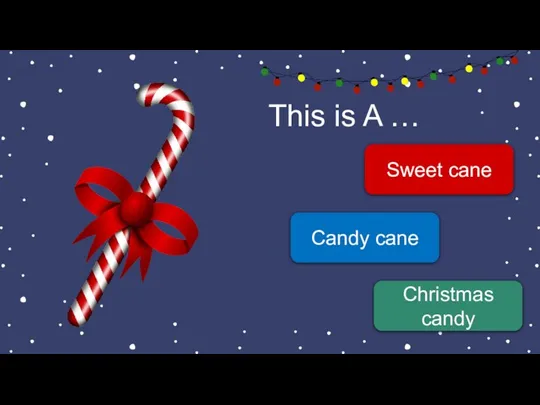 This is A … Sweet cane Candy cane Christmas candy