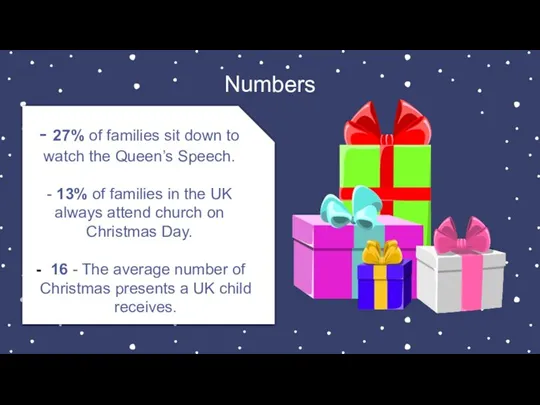 Numbers - 27% of families sit down to watch the