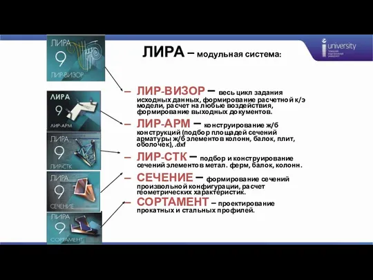 ЛИРА – модульная система: ЛИР-ВИЗОР – весь цикл задания исходных