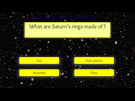 What are Saturn’s rings made of? Gas Asteroids Glass Dust and ice