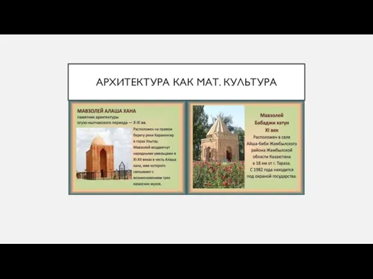 АРХИТЕКТУРА КАК МАТ. КУЛЬТУРА