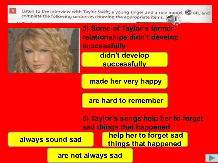 5) Some of Taylor’s former relationships didn’t develop successfully 6)