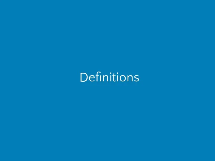 Definitions