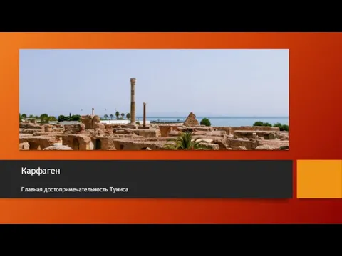 Карфаген Главная достопримечательность Туниса