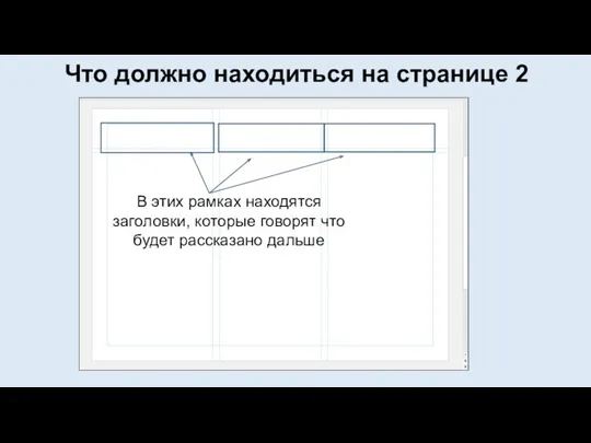 Что должно находиться на странице 2 В этих рамках находятся