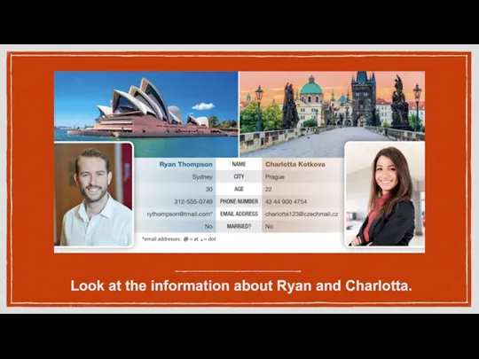Look at the information about Ryan and Charlotta.