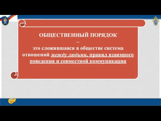 ОБЩЕСТВЕННЫЙ ПОРЯДОК – это сложившаяся в обществе система отношений между