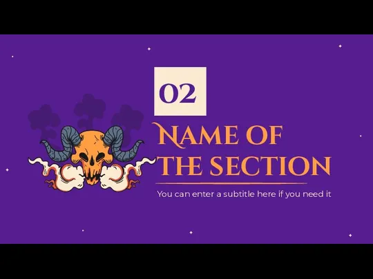Name of the section 02 You can enter a subtitle here if you need it