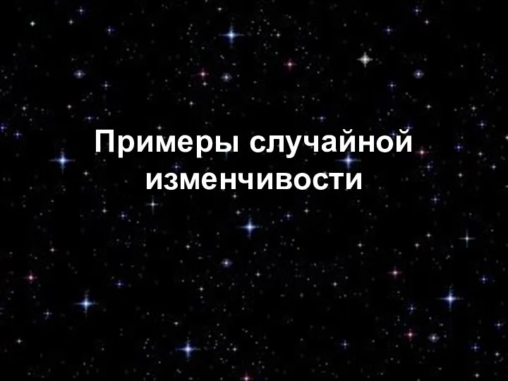 Примеры случайной изменчивости