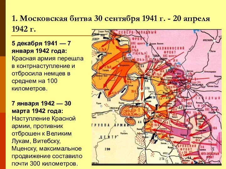 1. Московская битва 30 сентября 1941 г. - 20 апреля