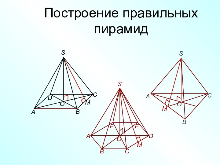 Построение правильных пирамид