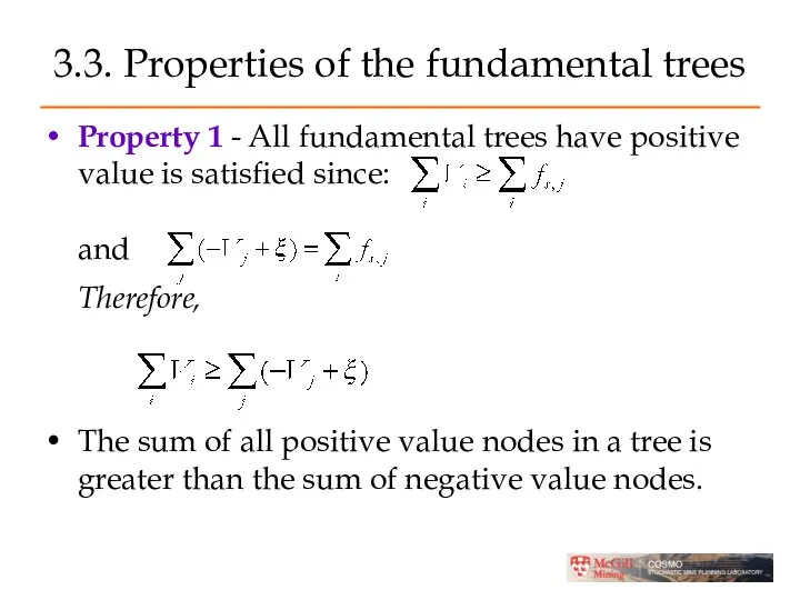 3.3. Properties of the fundamental trees Property 1 - All fundamental trees have