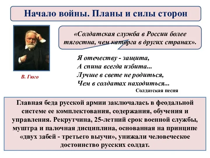 Главная беда русской армии заключалась в феодальной системе ее комплектования,