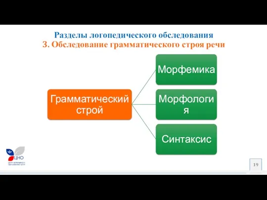 Разделы логопедического обследования 3. Обследование грамматического строя речи