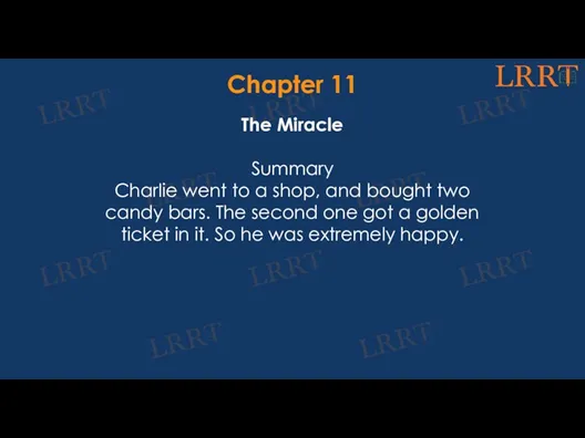 Chapter 11 The Miracle Summary Charlie went to a shop,