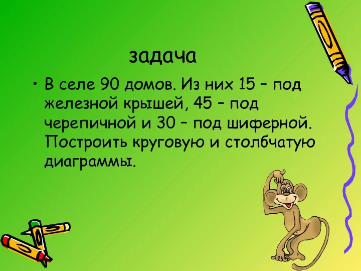 задача В селе 90 домов. Из них 15 – под