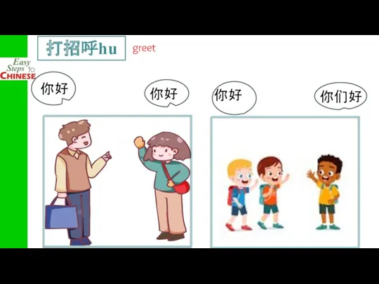 轻松学中文 打招呼hu greet