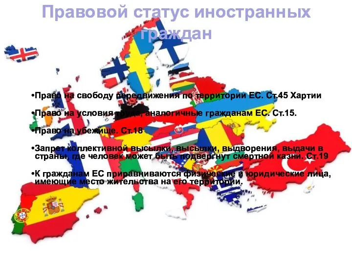 Правовой статус иностранных граждан Право на свободу передвижения по территории