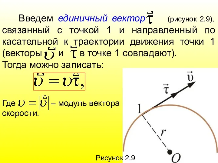 Введем единичный вектор (рисунок 2.9), связанный с точкой 1 и