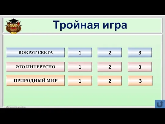 Тройная игра 1 2 3 1 2 3 1 2