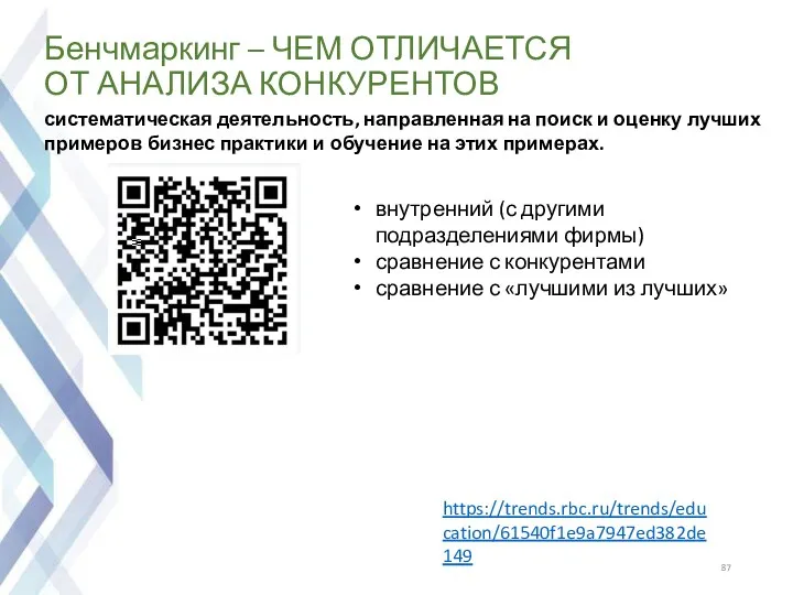 Бенчмаркинг – ЧЕМ ОТЛИЧАЕТСЯ ОТ АНАЛИЗА КОНКУРЕНТОВ систематическая деятельность, направленная