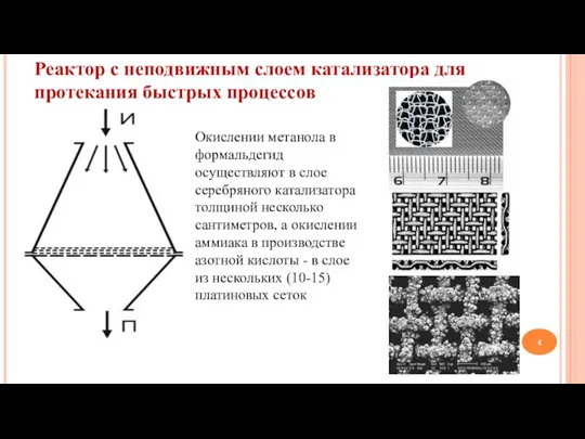 Реактор с неподвижным слоем катализатора для протекания быстрых процессов Окислении