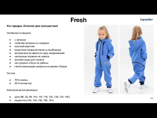 Fresh Хит продаж. Отлично для путешествий Особенности модели: с начесом