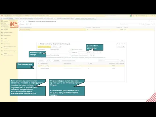 Если организация занимается созданием наборов из маркируемых товаров, которые закупает