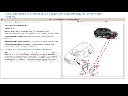 TUCSON(TLe)/TLe_FL/Нестабильные обороты на холостом ходу при включённой нагрузке.