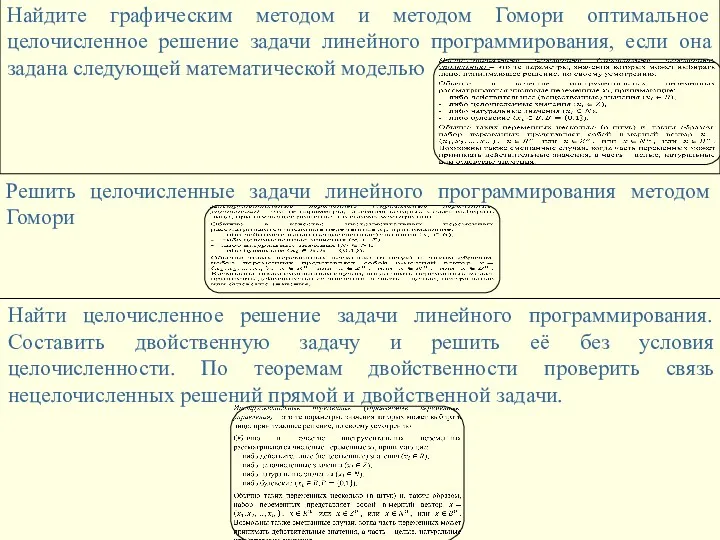 Найдите графическим методом и методом Гомори оптимальное целочисленное решение задачи