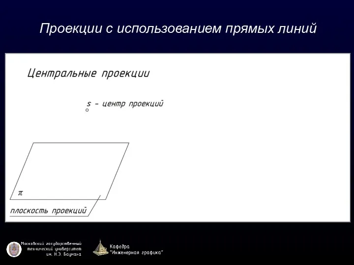 Проекции с использованием прямых линий