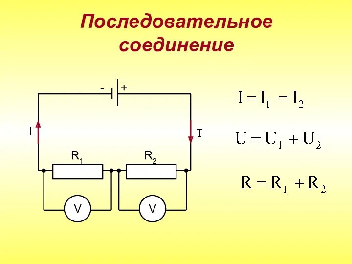 Последовательное соединение R1 R2