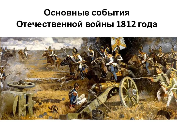 Основные события Отечественной войны 1812 года