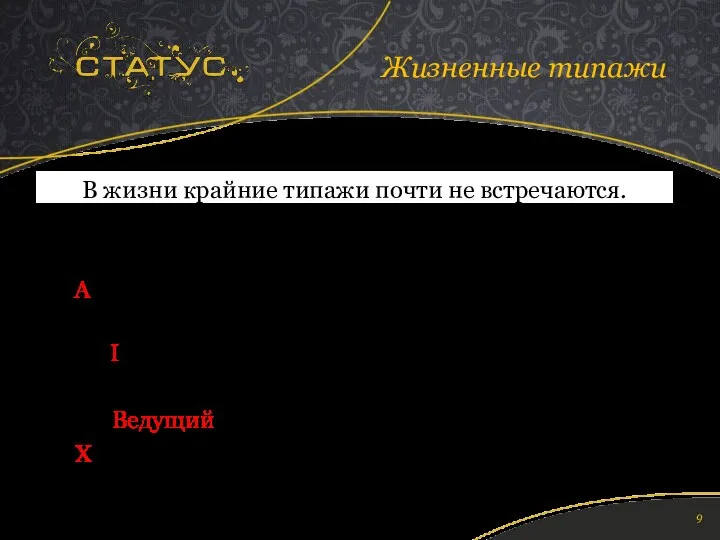 В жизни крайние типажи почти не встречаются. Реальный стиль это