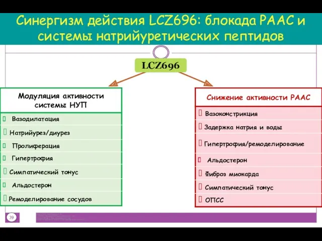 Синергизм действия LCZ696: блокада РААС и системы натрийуретических пептидов Levin et al. N