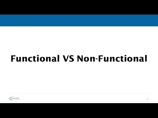 Functional VS Non-Functional