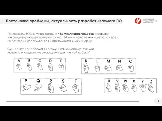 Постановка проблемы, актуальность разрабатываемого ПО По данным ВОЗ, в мире