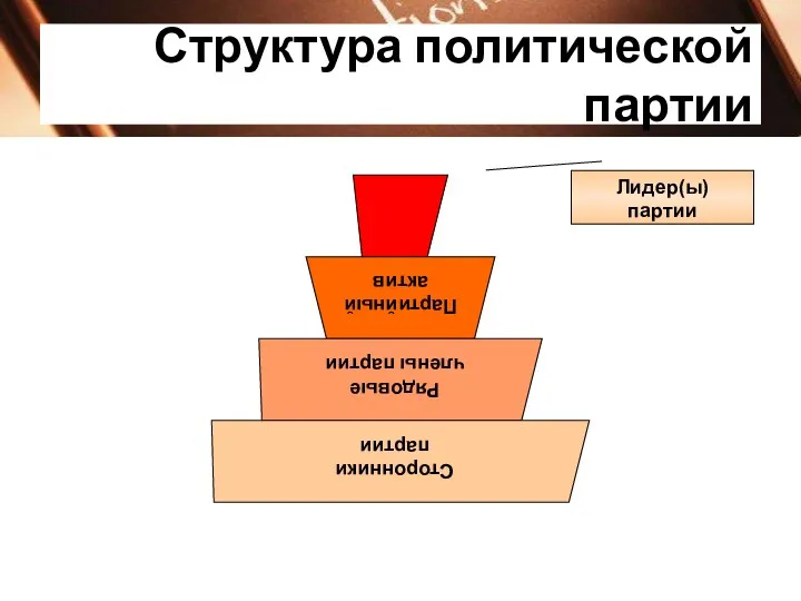 Структура политической партии Лидер(ы) партии