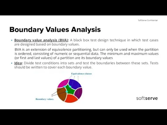 Boundary Values Analysis Boundary value analysis (BVA): A black box